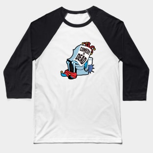 Comedy is Dead- Cartoon of A Jester on the Toilet 1.0 Baseball T-Shirt